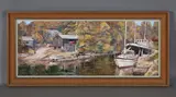 Nancy Bailey, Oyster Sheds, Flushing, oil on canvas