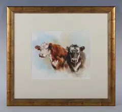 Mandy Shepherd, Cattle, gouache