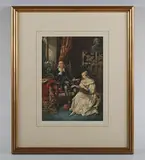 Hortense Haudebourt-Lescot, John Milton et sa fille, watercolour and bodycolour