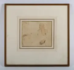David Wilkie, Study of a man, pencil and wash