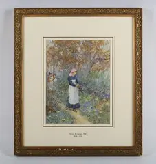 Helen Allingham, Gathering firewood, watercolour