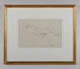 William Roberts, Reclining female nude, pencil
