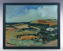 Eric James Mellon, Amberley Valley, oil on board
