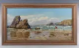Nancy Bailey, Island Rocks, Porthcuthan, 1993, oil on canvas