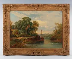 John Syer, On the Avon near Bristol, oil on canvas