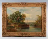 John Syer, On the Avon near Bristol, oil on canvas