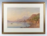 Salomon Corrodi, View of Varenna on Lake Como
