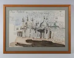 John Stanton Ward, The Pavillion Brighton’, pen, ink and watercolour