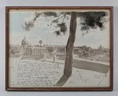 John Stanton Ward, Rome Early Morning 1960’; ‘From North of Rome’, two, pen, ink and watercolour