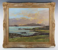 Robert Taylor Carson, Donegal landscape, oil on canvas