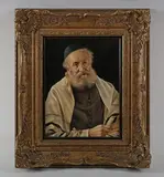 Otto Eichinger, Wisdom and Sagacity’: portraits of rabbis, a pair, oil on board