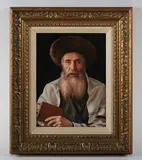 Otto Eichinger, A Moment’s Pause (The Rabbi), oil on panel