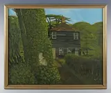 John Shelley, Two Cottages, 1972, oil on board