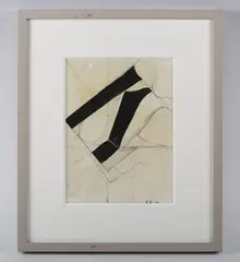 Adrian Heath, Untitled, pencil and black gouache