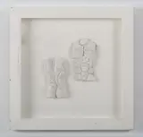 Eduardo Paolozzi, Torso, plaster relief on white background