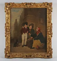 William John Thomson, The Importance of a Penny, oil on panel