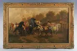 The Horse Fair by after Rosa Bonheur L. Gurnett, oil on canvas, sold Dec 2025