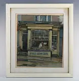 Michael Grey-Jones, Out with the Old?': Fred Gunn fishmongers, St James St, Brighton, watercolour and gouache