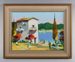 Cecil Rochfort D'Oyly-John, Along the Spanish Coast near Benidorm, oil on canvas