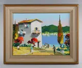 Cecil Rochfort D'Oyly-John, Along the Spanish Coast near Benidorm, oil on canvas