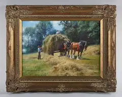 Tony Sheath, Hay Cart, oil on canvas