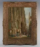 Henry Schafer, Porch at St Marlou, Rouen, Normandy’; 'Chartres', a pair, oil on canvas