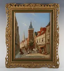 William Dommersen, Rue de la Tour, Rouen, 1889, oil on panel