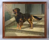 Blanche Polonceau, Study of an English Shepherd dog, 1909, oil on canvas