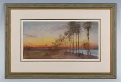 Albert Goodwin, Egyptian landscape, pastel