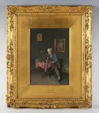 Charles Spencelayh, A Bad Sign, watercolour
