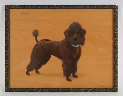 F. M. Hollams, Sucre’: study of a poodle, oil on board