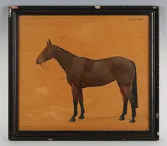 F. M. Hollams, Clodagh’: study of a bay mare, oil on board