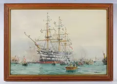 William Lionel Wyllie, HMS Victory, watercolour
