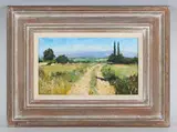 Marcel Gatteaux, Path from Bonneaux, oil on board