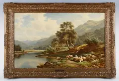 Walter J. Watson, On the Glaslyn, N. Wales, 1915, oil on canvas