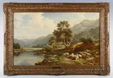 Walter J. Watson, On the Glaslyn, N. Wales, 1915, oil on canvas