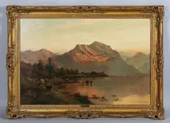 Alfred de Breanski, Kilchurn, N.B., oil on canvas