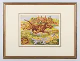 Louis Wain, Let the Dog see the Rabbit, watercolour and bodycolour
