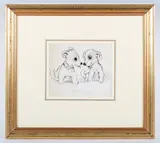Louis Wain, Darby & Joan, pen and ink
