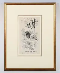 Louis Wain, Are you safe, Jack? Yes, Lovely view up here, pen and ink
