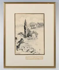 Louis Wain, Anything in the river, Mister? ’Yes (disgusted) Yes, Mud!, pen and ink