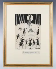 Louis Wain, The Board of Agriculture on the hop, pen and ink