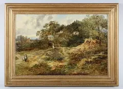 William Henry Pike, In the Valley of Pol Gooth, St Austell Cornwall, oil on board