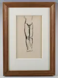 Graham Sutherland, Studies for the Northampton Crucifixion, two charcoal drawings