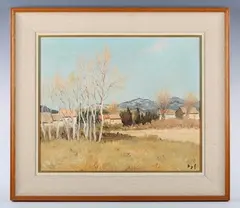Marcel Dyf, Peupliers a Maussane, oil on canvas