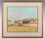 Marcel Dyf, Peupliers a Maussane, oil on canvas
