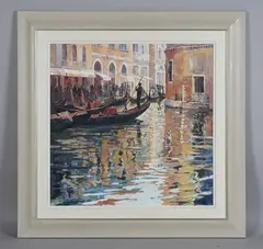 David Ralph Simpson, Sundown (The Lights go out), oil on board