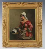 John Philip, Going to Market, oil on canvas