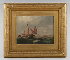 Arthur Wilde Parsons, Taking wreckage in tow, 1878, oil on canvas