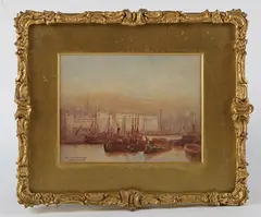 Frederick Edward Joseph Goff, Off Customs House’, on the Thames, London, watercolour